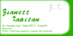 zsanett kapitan business card